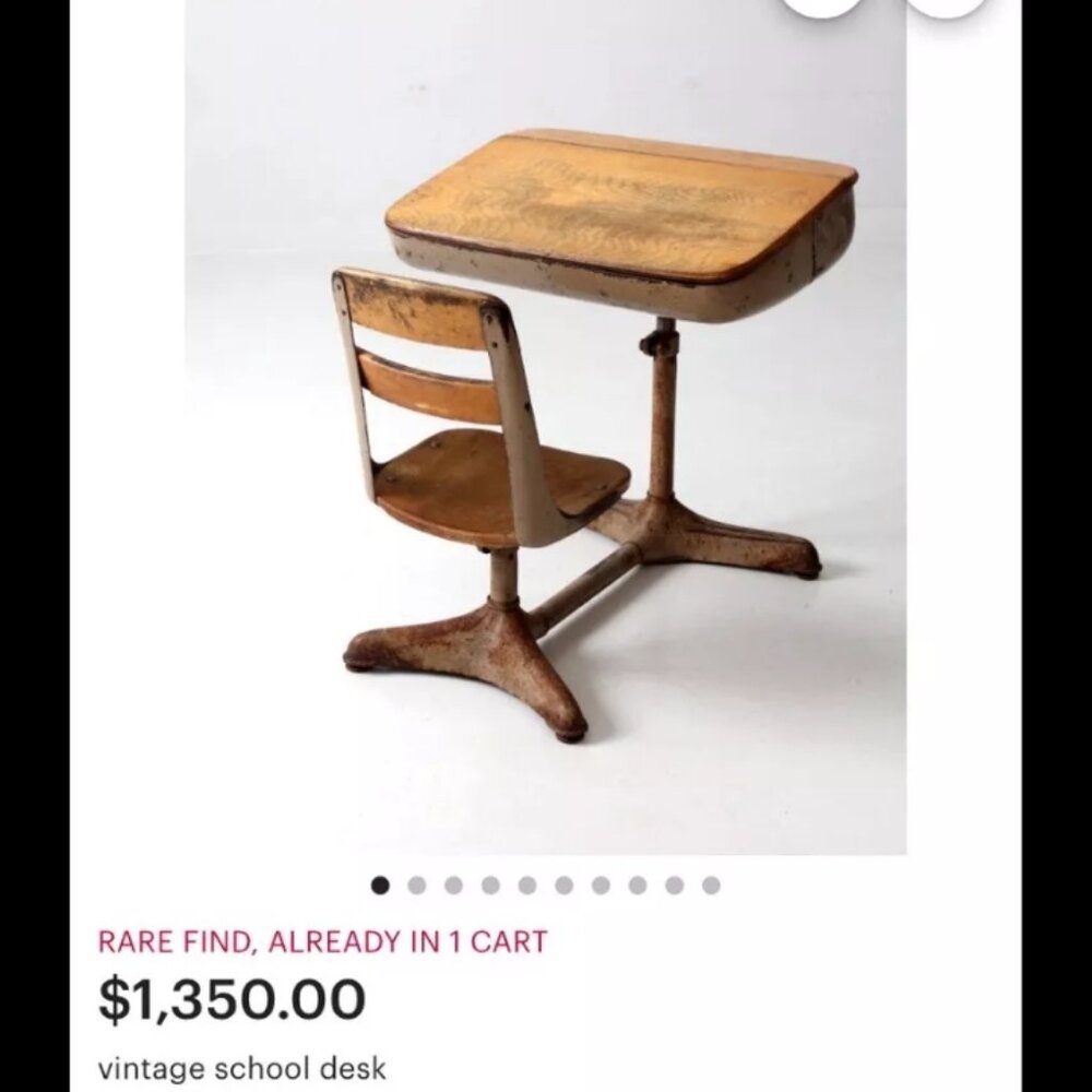 Vintage 20th Century school desk excellent condition